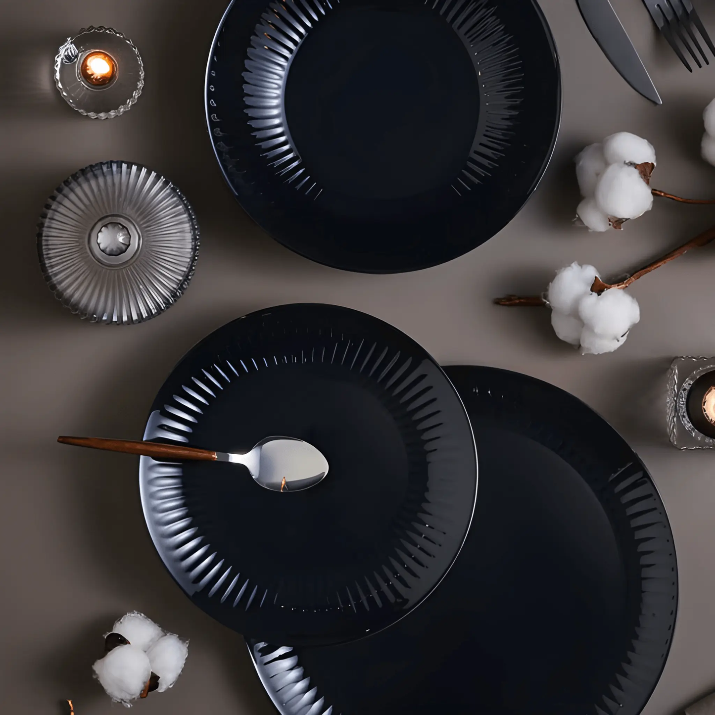 Основна чиния Cottage Black 25 см LUMINARC Platera