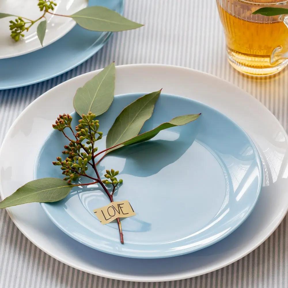 Сервиз за хранене Diwali Light Blue & White – 18 части Luminarc