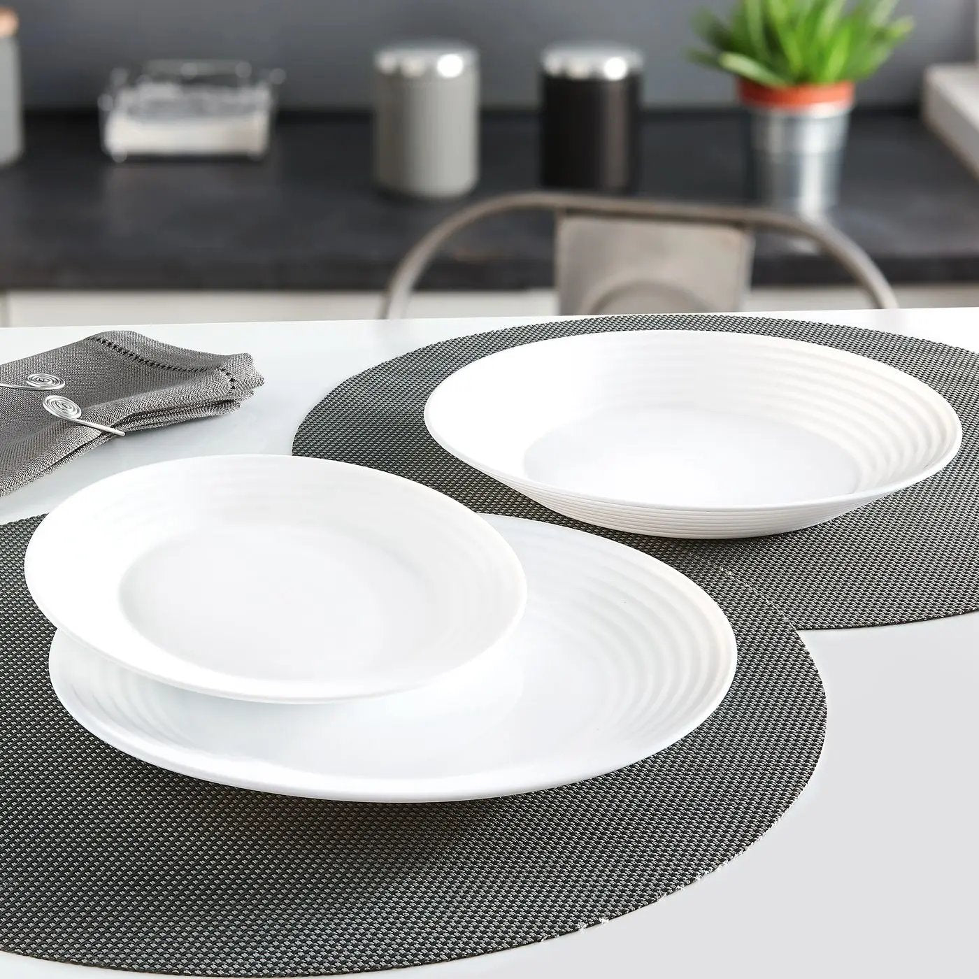 Сервиз за хранене Harena White – 19 части, аркопал Luminarc