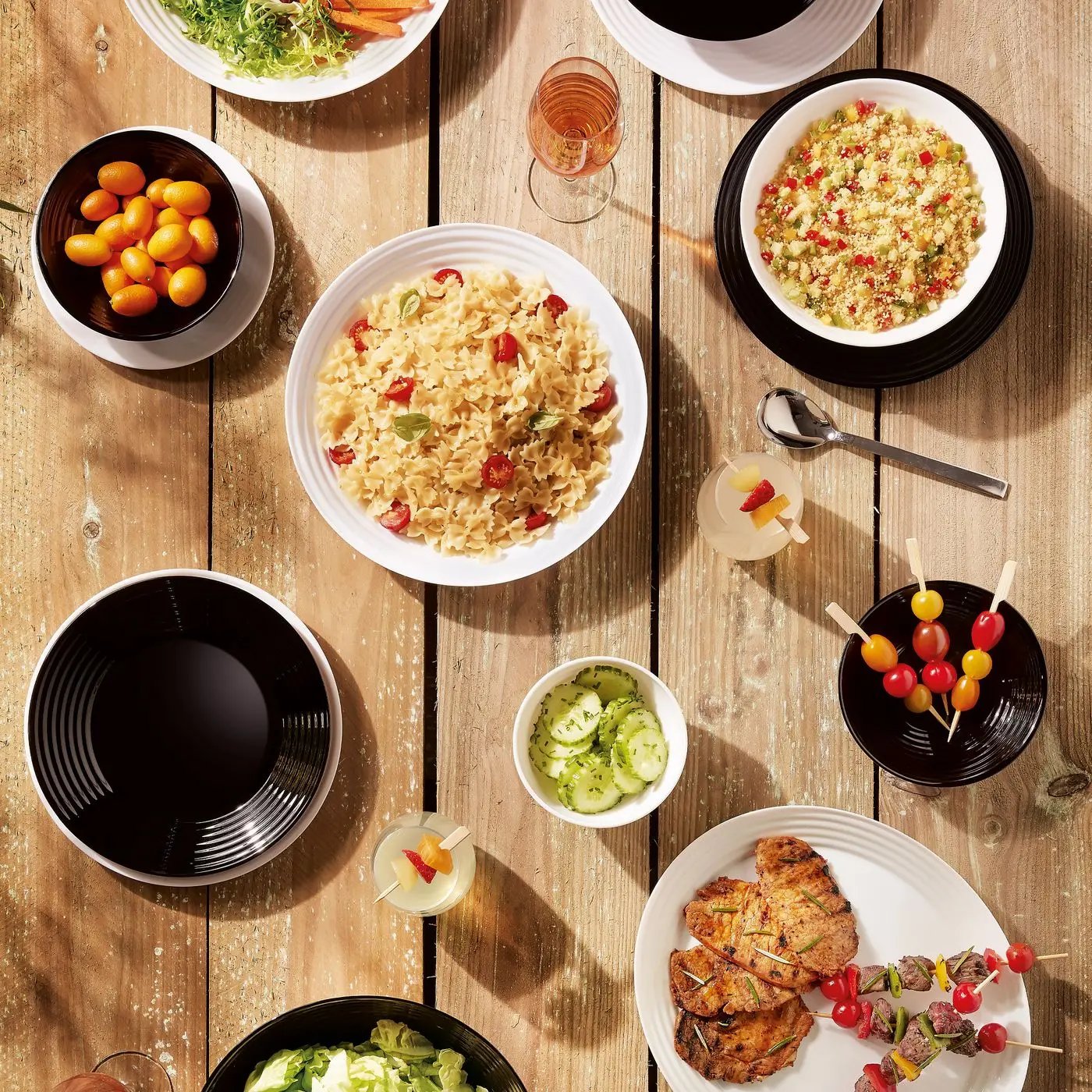 Сервиз за хранене Harena Black – 19 части, аркопал Luminarc