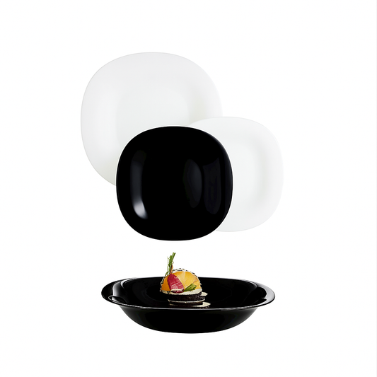 Сервиз за хранене Carine Black & White – 19 части, аркопал