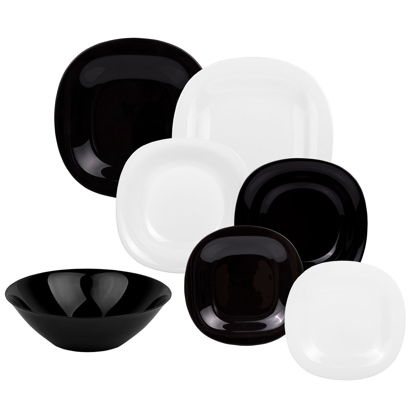 Сервиз за хранене Carine Black & White – 19 части, аркопал