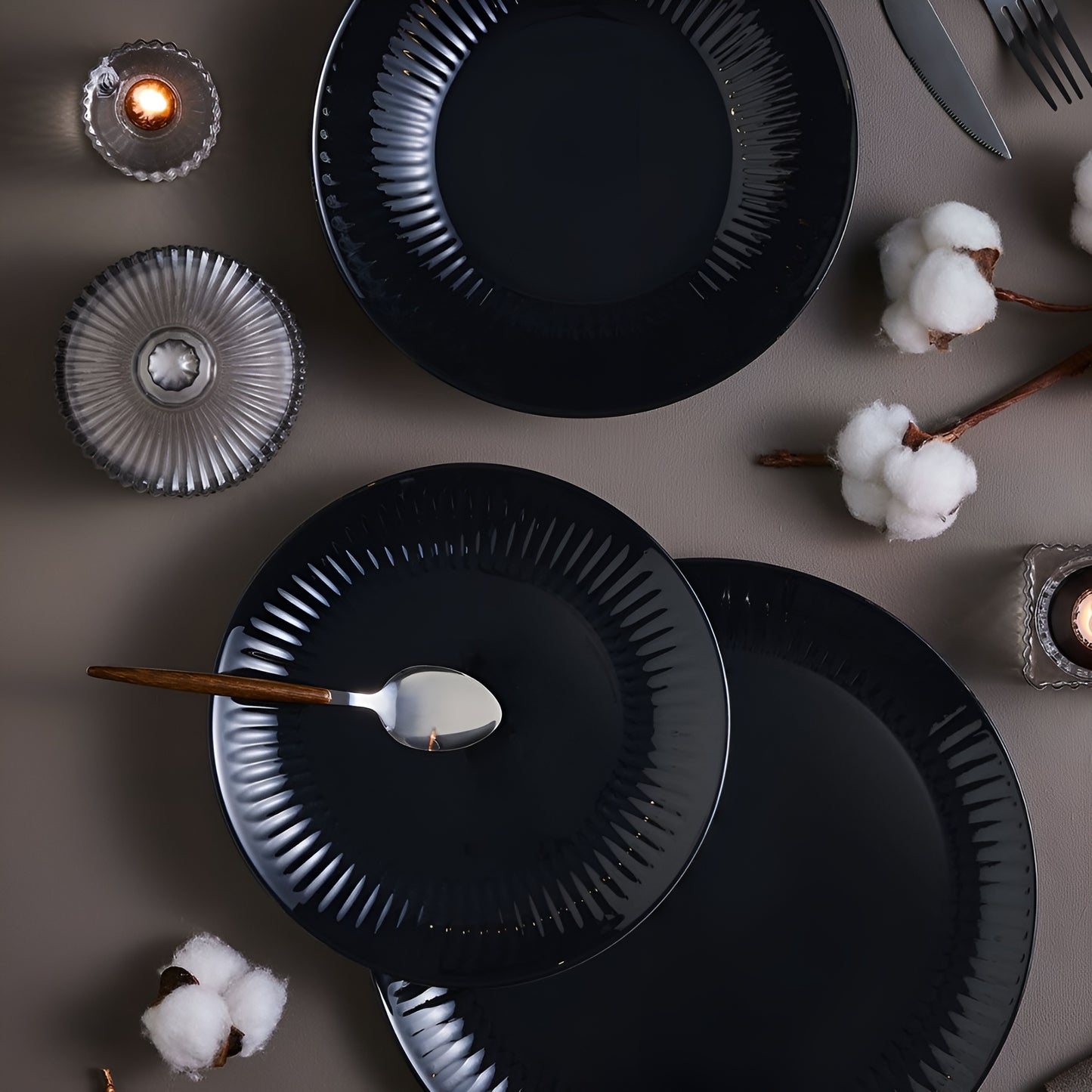 Сервиз за хранене Cottage Black – 18 части, аркопал