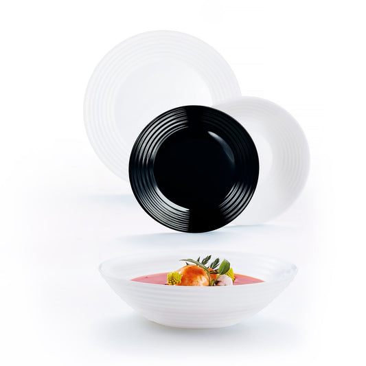 Сервиз за хранене Harena Black/White 18 части