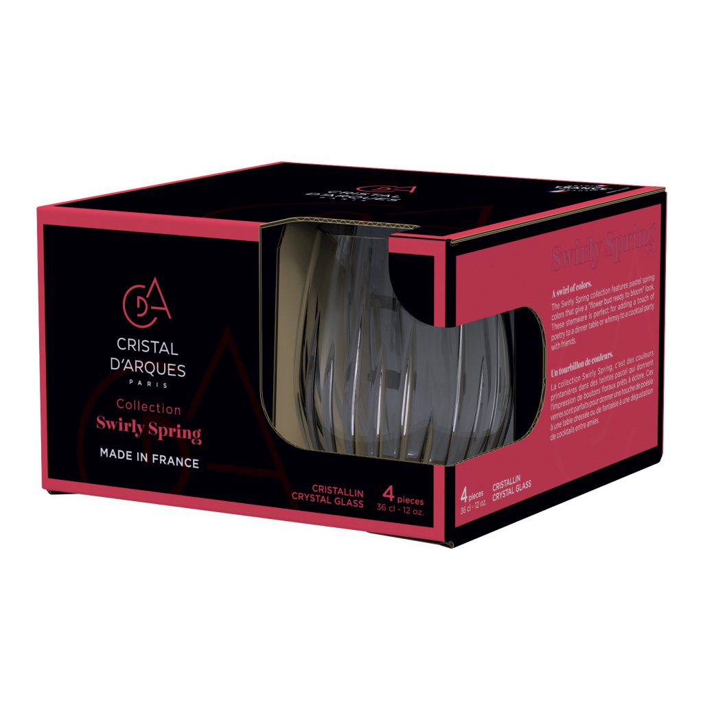 Чаша за вода Swirly 360 мл, 4 бр.